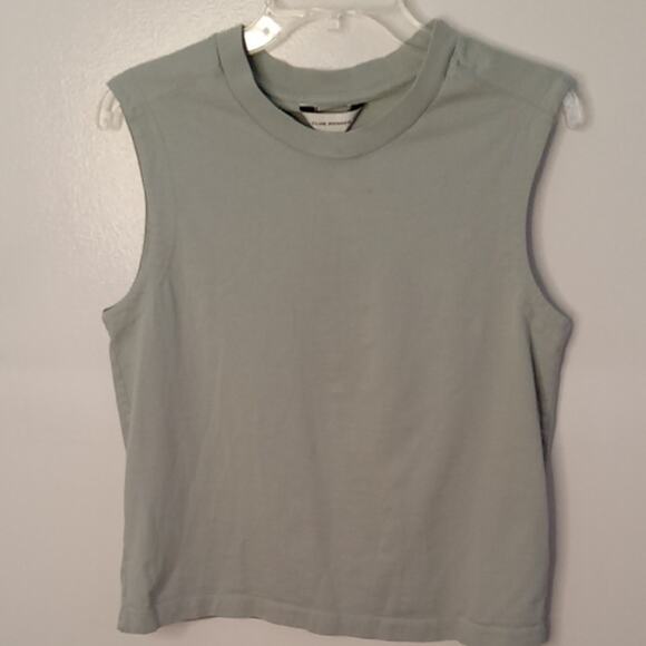 Club Monaco Women's Size Medium Cropped Sleeveless Top - Light Green, Summer - Picture 1 of 8
